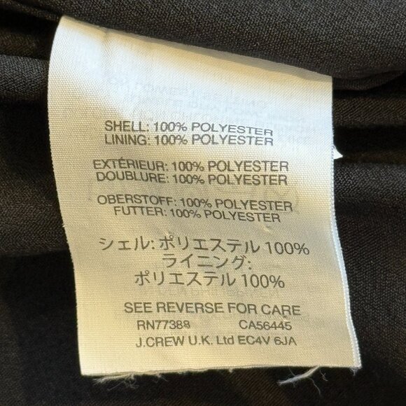 J Crew Wrap Dress Black 365 Crepe Classic Career Office Date Night Size 0 #H6292 - Picture 14 of 15